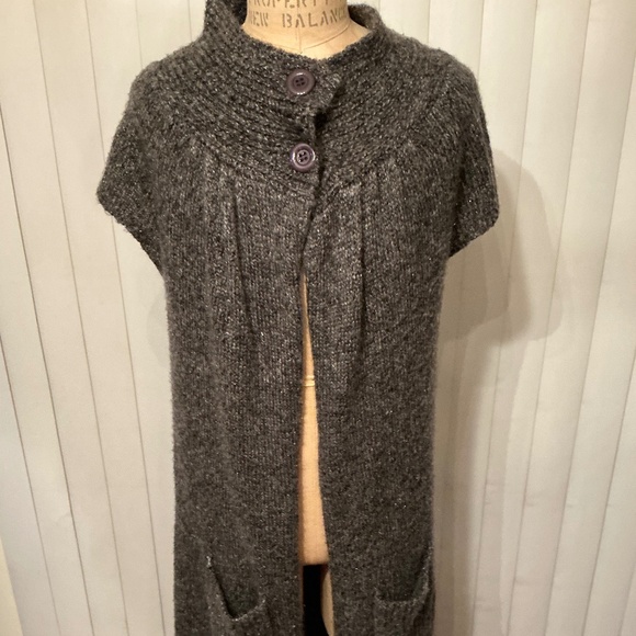 Bcbg Sweaters - BCBG Max Azria Long Gray Sweater – Size XL  Button Front, Preowned